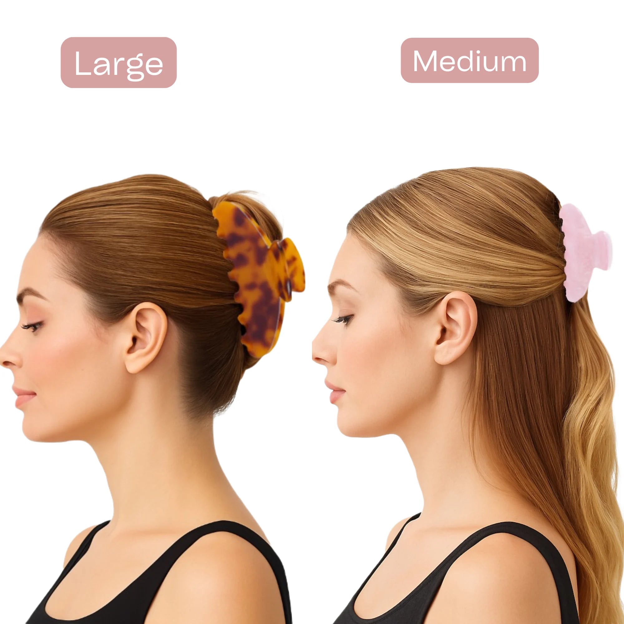 4-inch and 3.5-inch durable hair claw clip by Lovebell