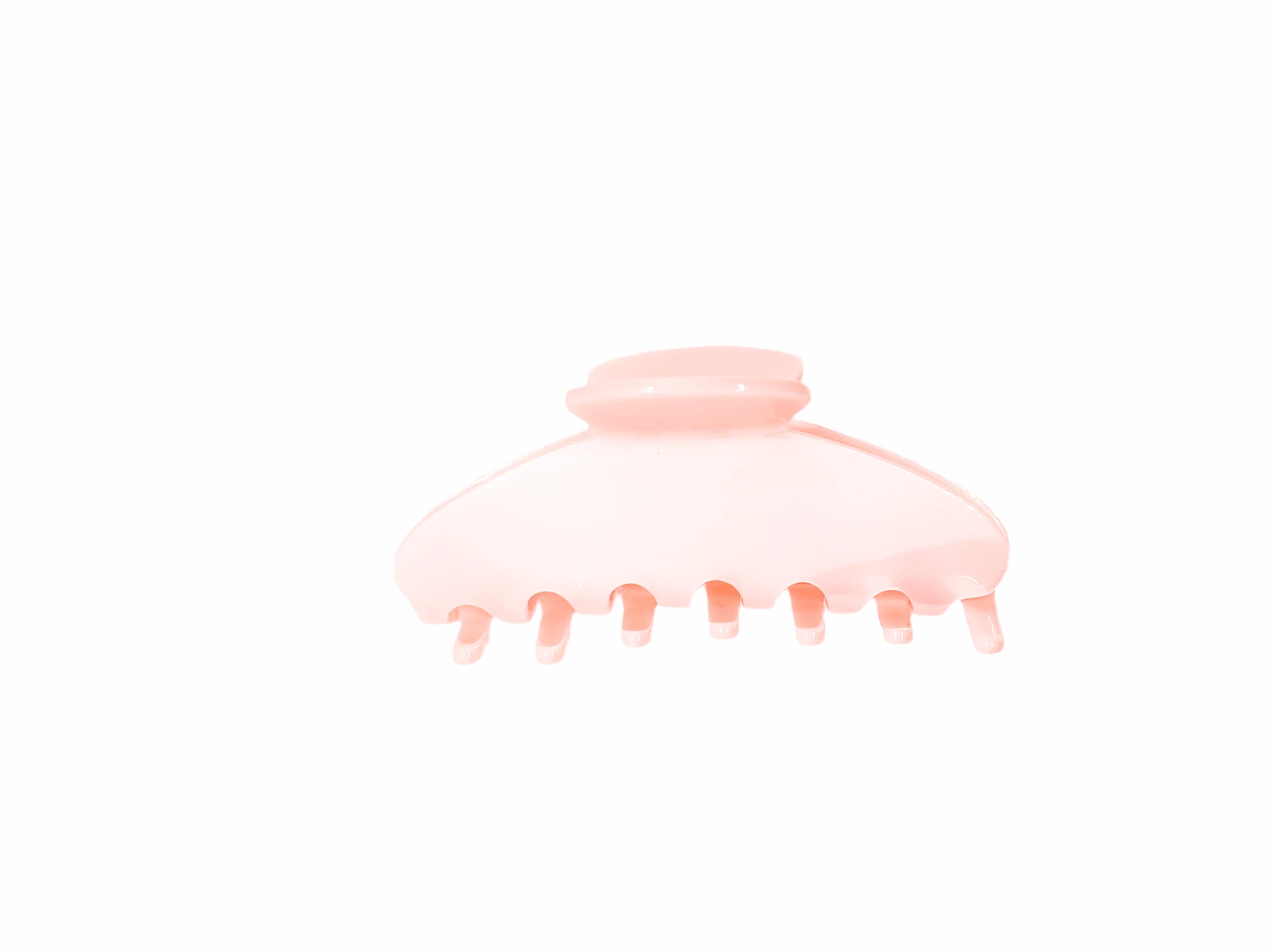 Large marble pink acetate hair claw clip with smooth finish and strong grip.