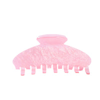 Large Pink acetate hair claw clip with strong grip and rounded teeth