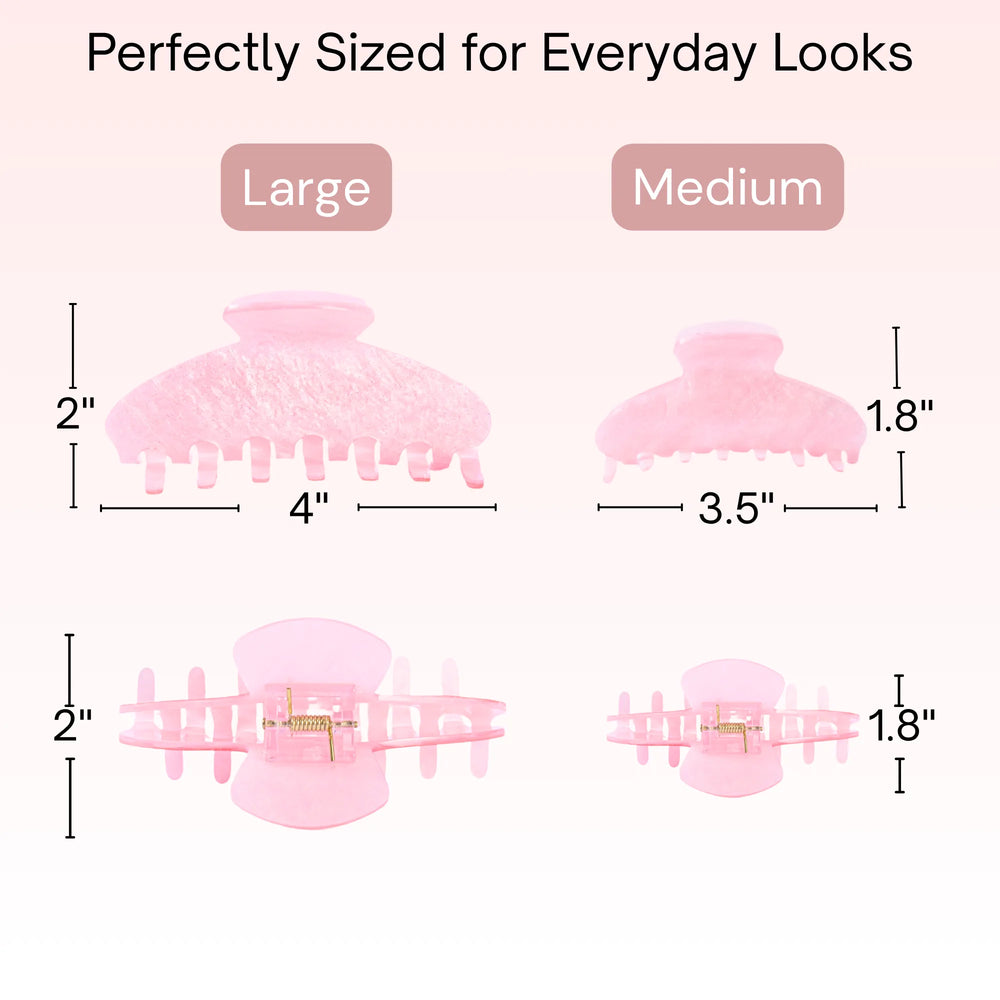 4-inch and 3.5-inch durable hair claw clip by Lovebell