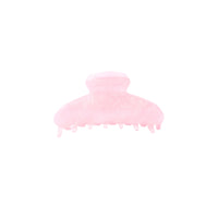 Medium pink sparkle hair claw clip with secure grip and rounded teeth.