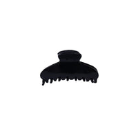 Medium black acetate hair claw clip with polished edges and non-slip hold.